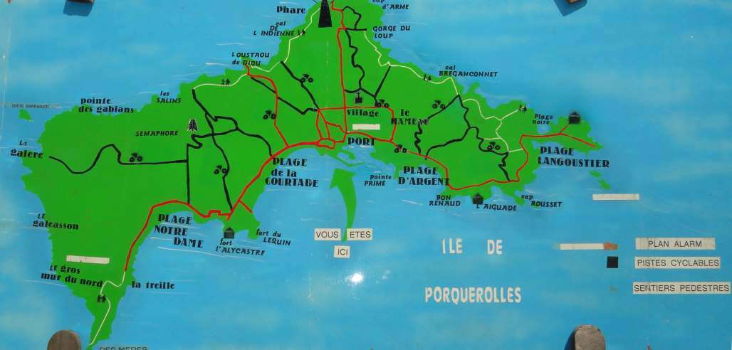 Kaart Porquerolles