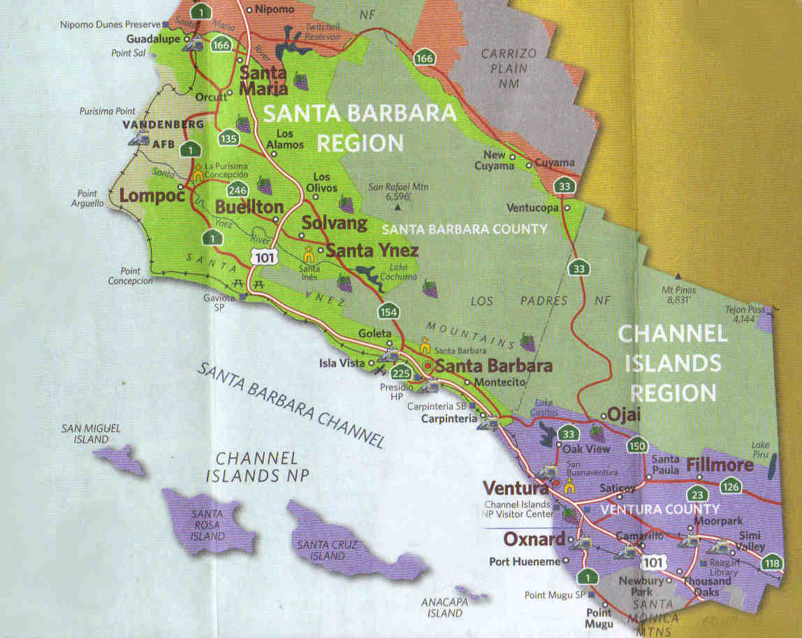 Kaart Santa Barbara